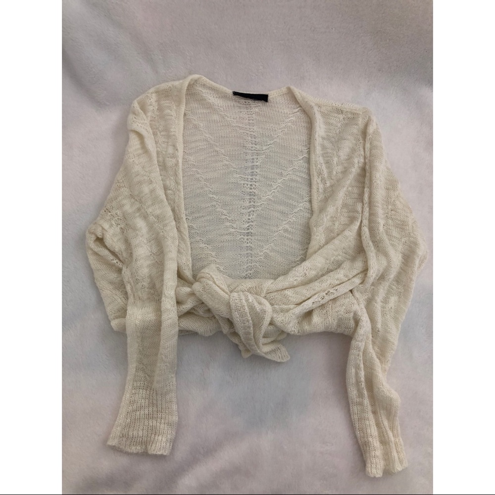 5/$25 Off White Cardigan/Cover Up